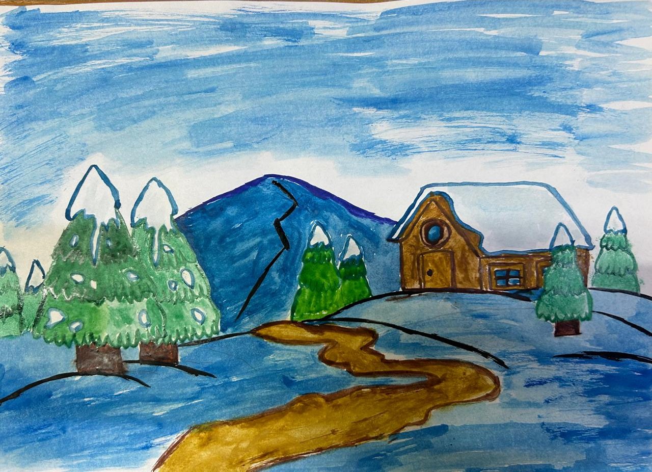 "Білім айнасы" Республикалық ғылыми-танымдық басылымының редакциясы ұйымдастырған жас суретшілерге арналған Бояулар құпиясы:Қыс қызығы" мектепалды "Балдырған"тобы